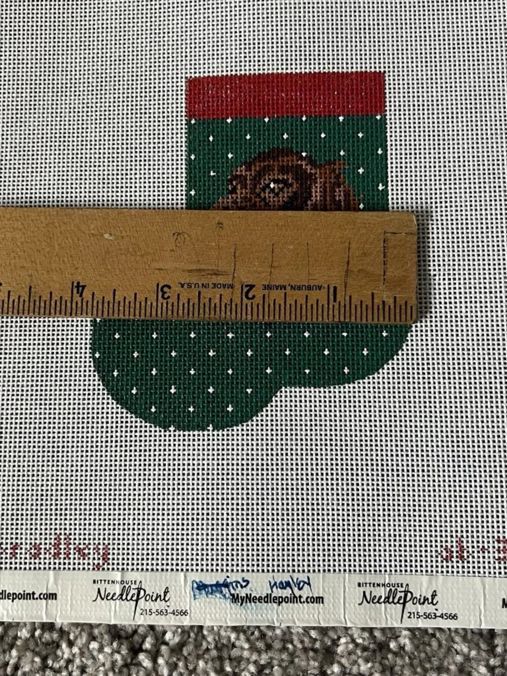 Needlepoint dachshund mini
